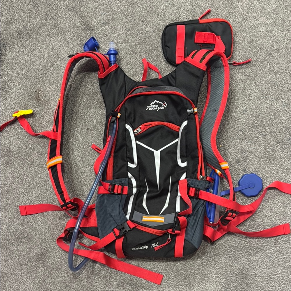 Outdoor Backpack With Hydration System - Black An… - image 1